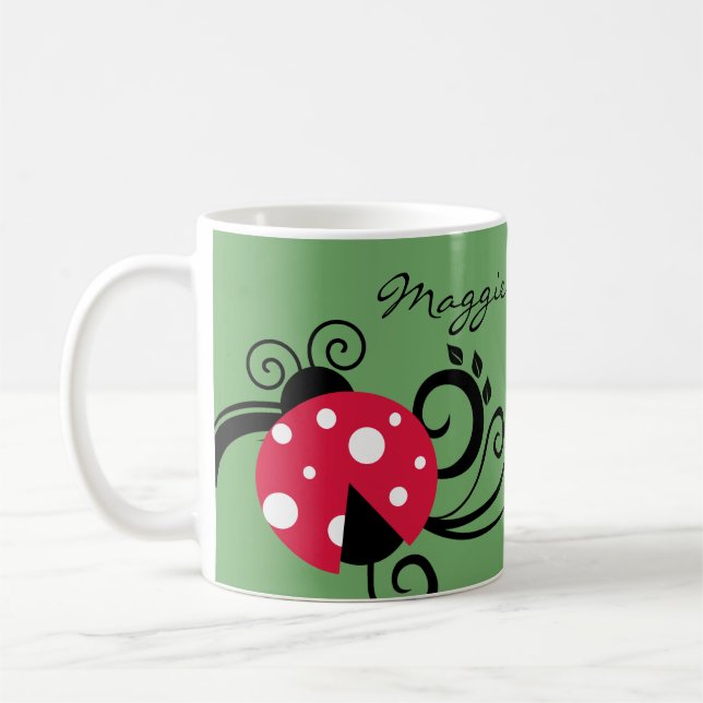 Personlig Nyckelpiga Kopp Mugg Ladybug (Vänster)