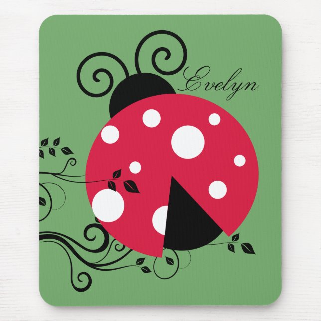 Personlig Nyckelpiga Mouse Pad Ladybug Musmatta (Framsidan)