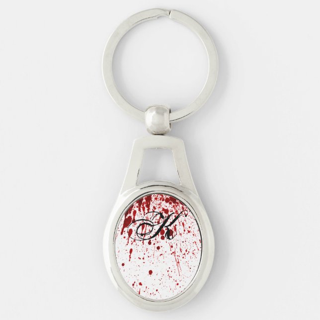 Personlig Nyckelring Blood Splatter Vampire Goth (Framsidan)