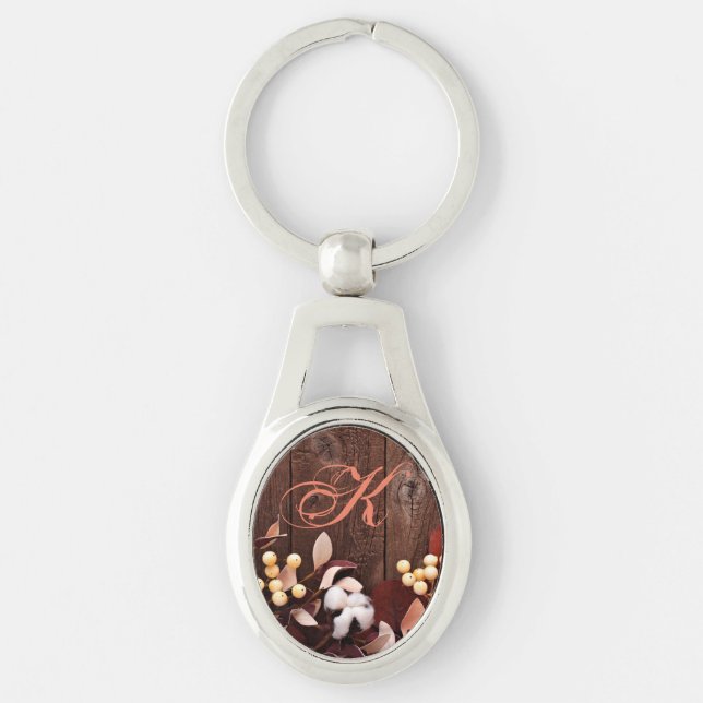 Personlig Nyckelring Cotton Gren om Mörk Wood (Framsidan)