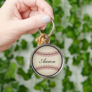 Personlig nyckelring för baseball present