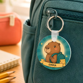 Personlig nyckelring med capybara-figur för ryggsä