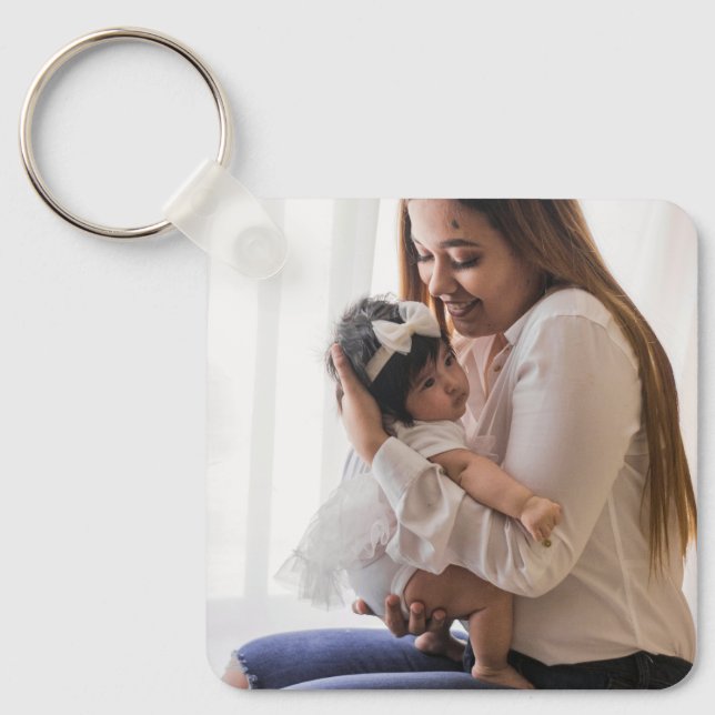 Personlig nyckelring med foto till mamma (Framsida)