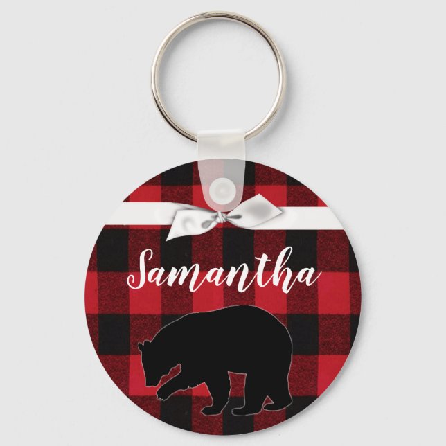 Personlig Nyckelring Red Buffalo Play Bear Blac (Framsida)