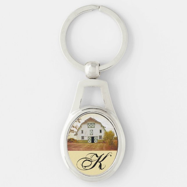 Personlig Nyckelring Sunset Barn Land Rustic (Framsidan)