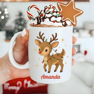Personlig nyckfull julmugg med renar kaffemugg