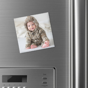 Personlig nyfödd baby souvenir foto magnet