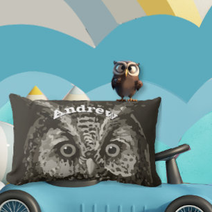 Personlig Nyfödd bebis Boy's Room Cute Uggla Lumbarkudde