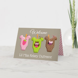 Personlig Nyfödd bebis Girl Kort