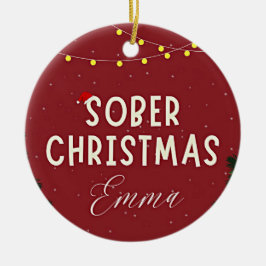 Personlig nykter julgransprydnad keramik