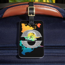 Personlig O Inledande Silver Monogram Ditt namn