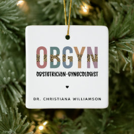 Personlig OBGYN Obstetrician Gynecolog Julgransprydnad Keramik