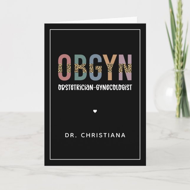 Personlig OBGYN Obstetrician Gynecolog Kort (Framsida)