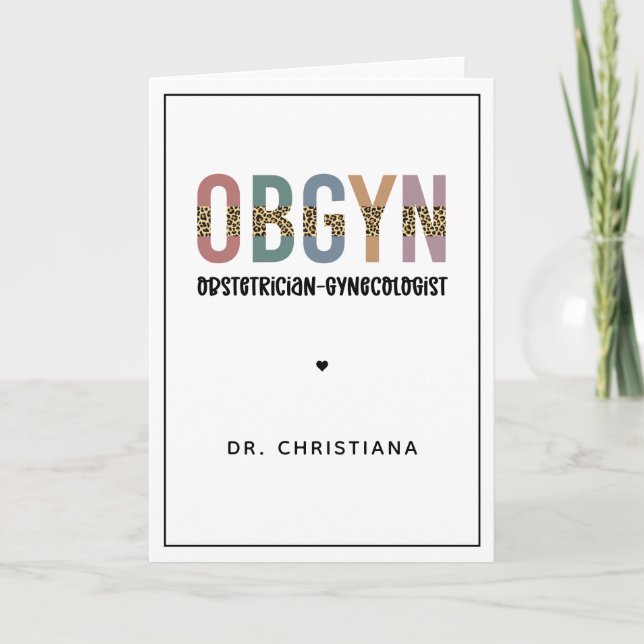 Personlig OBGYN Obstetrician Gynecolog Kort (Framsida)