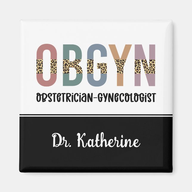 Personlig OBGYN Obstetrician Gynecolog Magnet (Framsidan)