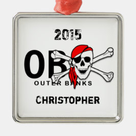 Personlig OBX Skull Korsben Pirat Ornament