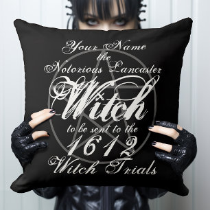 Personlig Occult Witch Trials Black Gothic Kudde