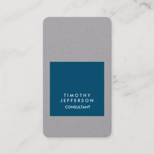 Personlig Ocean Blue Grått Elegant Modern Visitkort