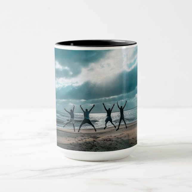 Personlig Ocean strand view Scene-kaffe Mugg (Center)