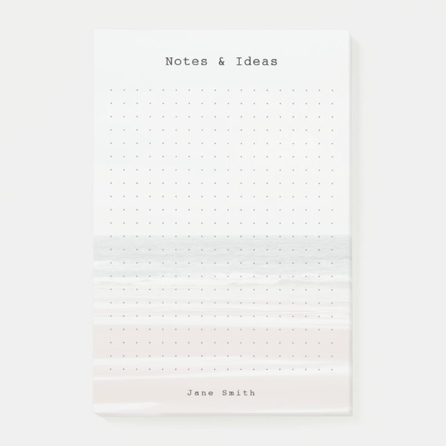 Personlig oceanisk estetisk prick Grid Post-it Block (Framsida)