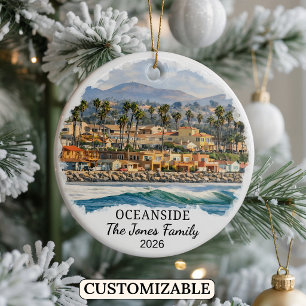 Personlig Oceanside-ornament, Anpassad till Kalifo Julgransprydnad Keramik