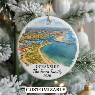 Personlig Oceanside-ornament, Anpassad till Kalifo Julgransprydnad Keramik