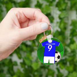 Personlig Ocer Jersey Blue and White Nyckelring