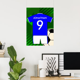 Personlig Ocer Jersey Blue and White Poster
