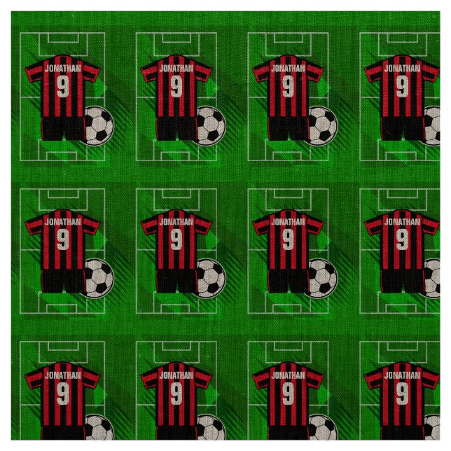 Personlig Ocer Jersey Red and Black Rand Tyg (Prov)
