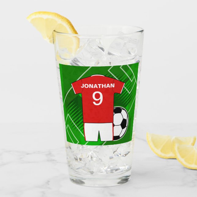 Personlig Ocer Jersey Red and White Glaskopp (Framsida Ice)