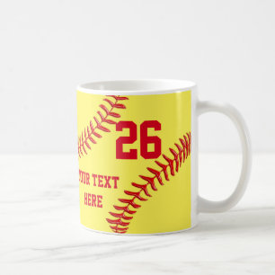Personlig- och billigtsoftballgåvor för spelare kaffemugg