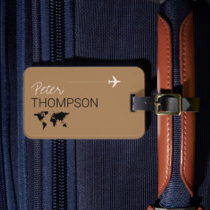 personlig och elegant ljusbrun Aero Travel Bagagebricka