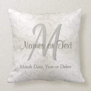 Personlig och Monogram Bröllop Pillow Kudde