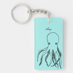 Personlig Octopus Nyckelring