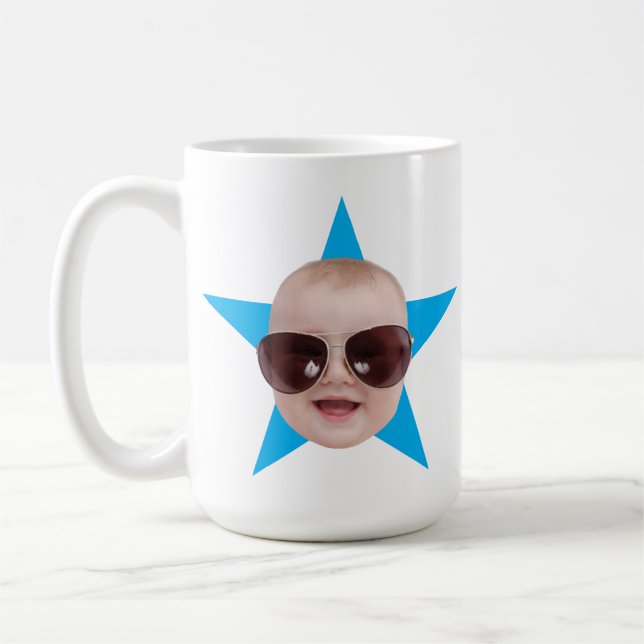 Personlig Office Star Ansikte Anpassningsbar Ansik Kaffemugg (Vänster)