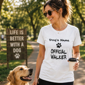 Personlig officiell hundpromenerare T-shirt för hu