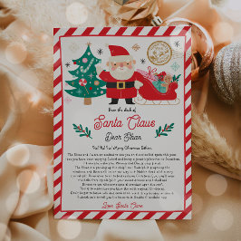 Personlig Officiell Nordpolen Brev från Santa Sant Inbjudningar