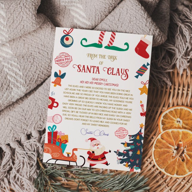 Personlig Officiell Nordpolen Brev från Santa Sant Inbjudningar (Skapare uppladdad)