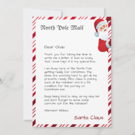 Personlig Officiell Nordpolen Brev från Santa Sant Inbjudningar