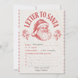 Personlig Officiell Nordpolen Brev från Santa Sant Inbjudningar