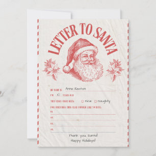 Personlig Officiell Nordpolen Brev från Santa Sant Inbjudningar