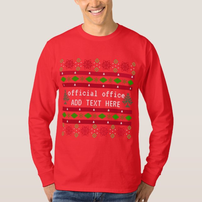 Personlig Officiell Office Ugly ’Sweater’ T Shirt (Framsida)