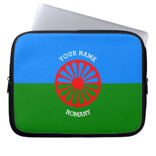Personlig Officiell Romansk zigenare flagga Laptop Fodral