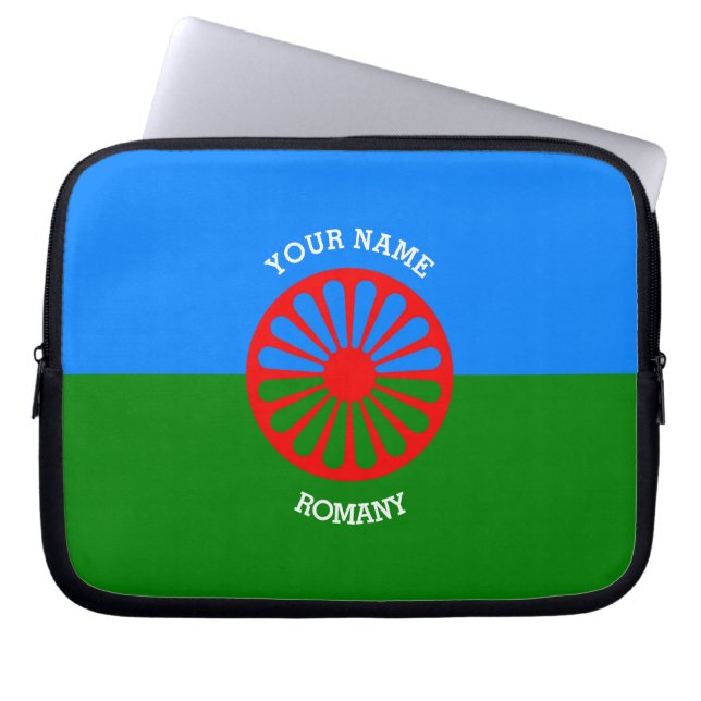 Personlig Officiell Romansk zigenare flagga Laptop Fodral (Framsidan)