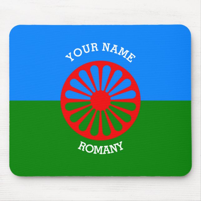 Personlig Officiell Romansk zigenare flagga Musmatta (Framsidan)