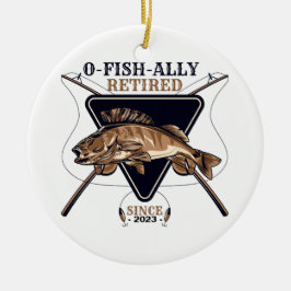 Personlig Ofiskally Retrött Funny Pension Julgransprydnad Keramik