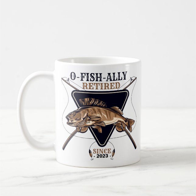 Personlig Ofiskally Retrött Funny Pension Kaffemugg (Vänster)