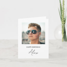 Personlig Ögonblicksbildkort för födelsedagar Kort