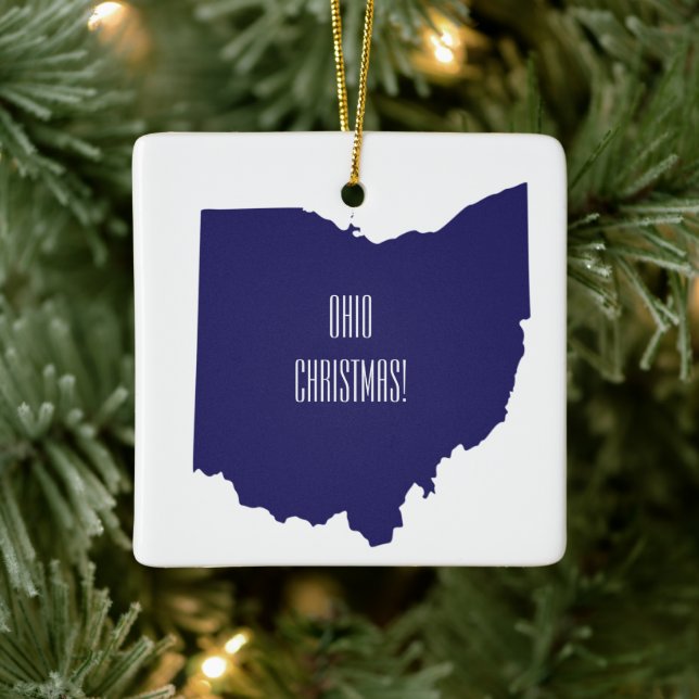 Personlig Ohio julprydnad Julgransprydnad Keramik (Träd)
