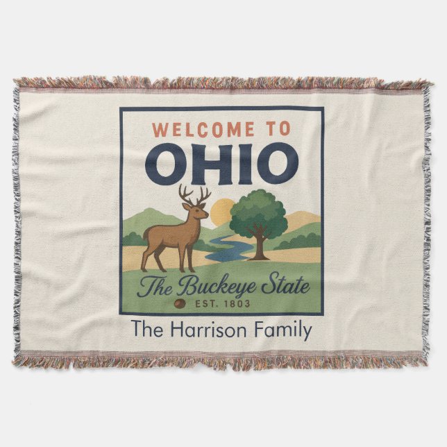 Personlig Ohio-kastmadrass Filt (Framsidan)